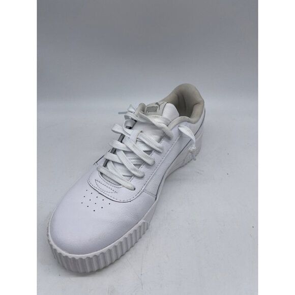 Puma Carina White Low Platform Sneakers Size Womens 11 - Picture 1 of 8
